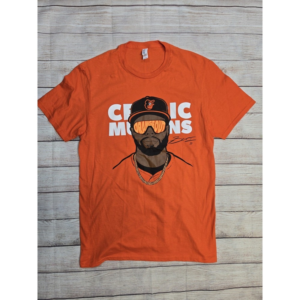 Cedric Mullins Baltimore Orioles Orange Out T-Shirt Sz Medium SGA Giveaway 2025